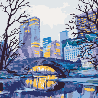 Malování podle čísel - MOST V NEW YORKU Rozměr: 40x50 cm, Rámování: vypnuté plátno na rám
