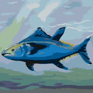Malování podle čísel - RYBY - TUŇÁK Rozměr: 40x50 cm, Rámování: bez rámu a bez vypnutí plátna