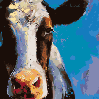 Malování podle čísel - PORTRÉT KRÁVY Rozměr: 80x100 cm, Rámování: vypnuté plátno na rám