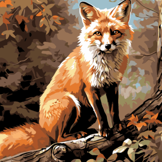 Malování podle čísel - LIŠKA 2 Rozměr: 40x50 cm, Rámování: vypnuté plátno na rám