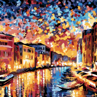 Malování podle čísel - PLAVBA BENÁTKAMI Rozměr: 40x50 cm, Rámování: bez rámu a bez vypnutí plátna