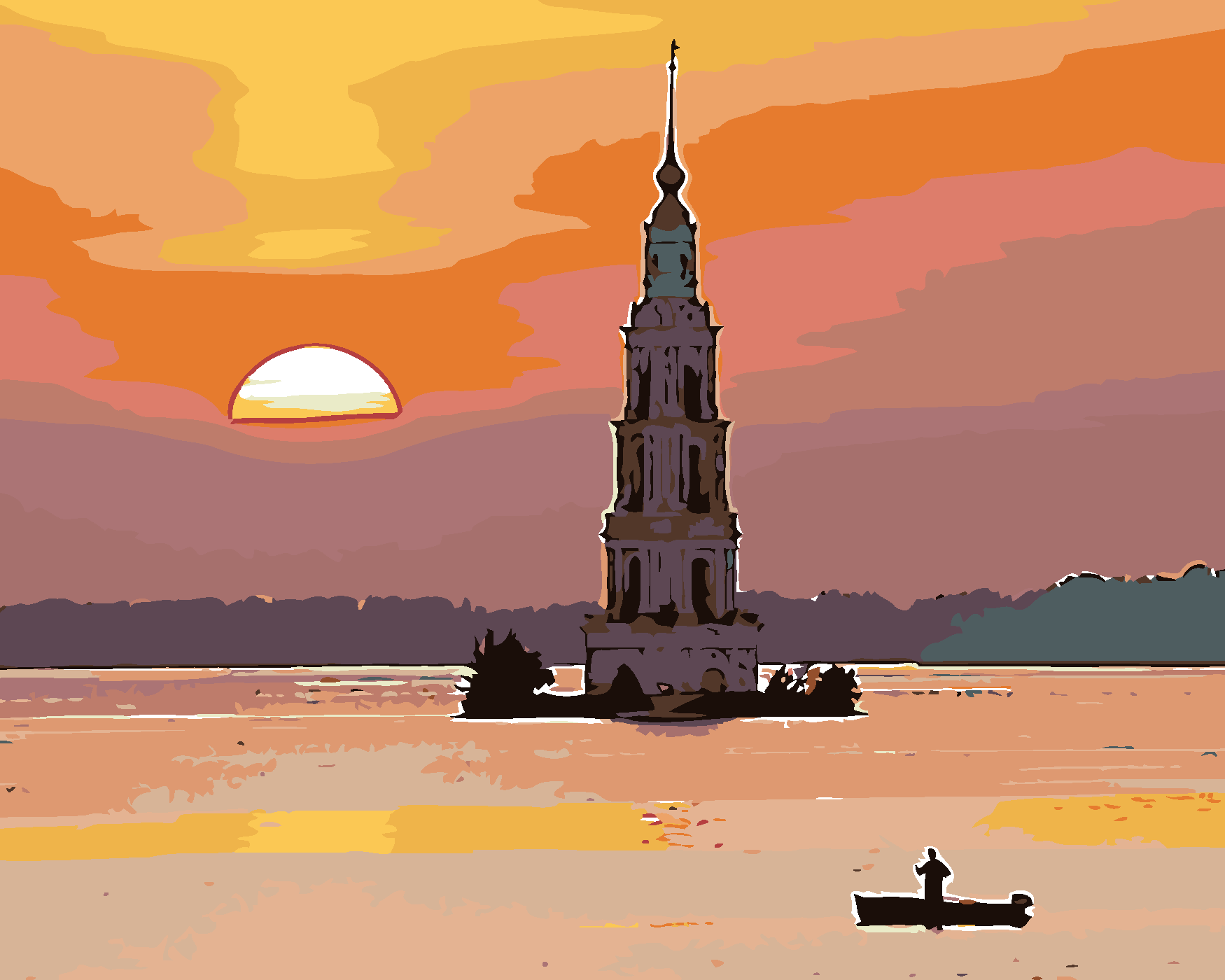 Malování podle čísel - OZDOBNÝ MAJÁK A RYBÁŘ Rozměr: 40x50 cm, Rámování: bez rámu a bez vypnutí plátna