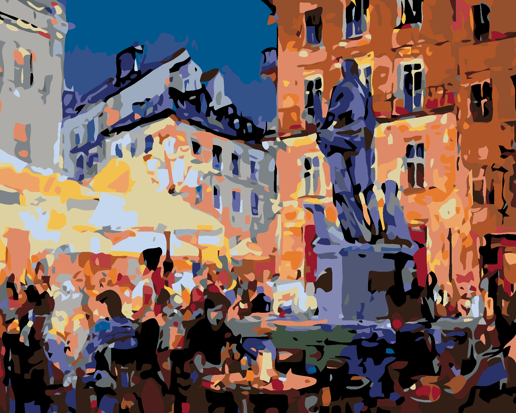 Malování podle čísel - RESTAURACE POD SOCHOU Rozměr: 40x50 cm, Rámování: vypnuté plátno na rám