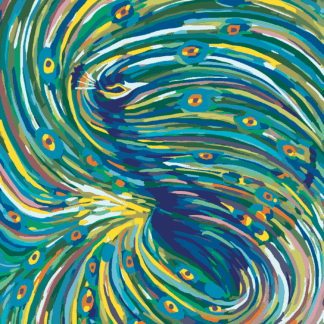 Malování podle čísel - BAREVNÝ PÁV Rozměr: 40x50 cm, Rámování: vypnuté plátno na rám